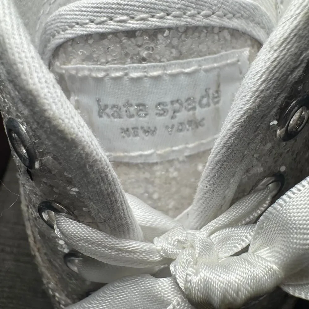 Keds X Kate Spade New York Champion Glitter Wedding Flats Sneakers Sz 7.5